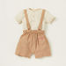 Love Earth Striped Bodysuit with Solid Shorts Set-Clothes Sets-thumbnail-0