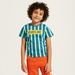 Juniors Striped T-shirt with Crew Neck and Short Sleeves-T Shirts-thumbnail-1