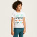 Juniors Slogan Print Crew-Neck T-shirt with Short Sleeves-T Shirts-thumbnail-1