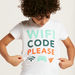 Juniors Slogan Print Crew-Neck T-shirt with Short Sleeves-T Shirts-thumbnail-2