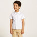 Juniors Solid Shirt with Short Sleeves and Patch Pocket-Shirts-thumbnail-1