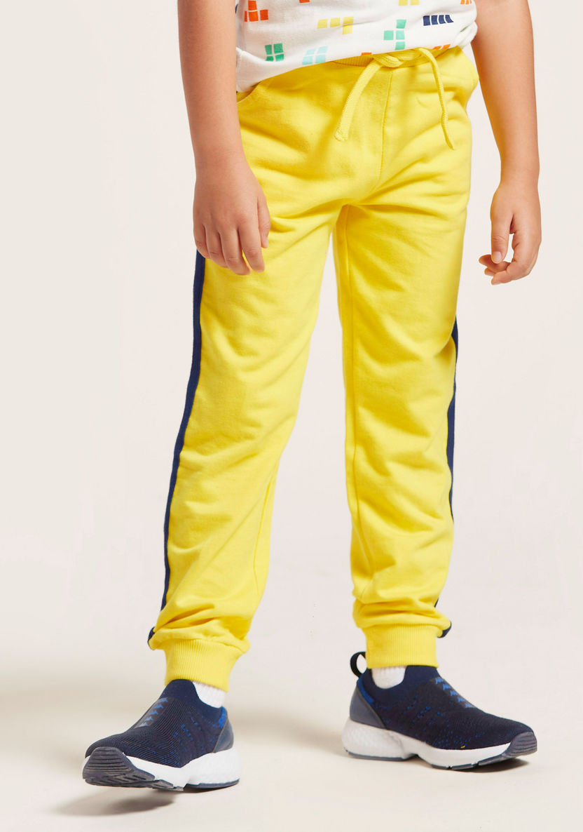 Juniors Solid Jog Pants with Pockets and Drawstring-Joggers-image-1