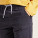 Juniors Solid Pants with Pockets and Elasticated Drawstring Waist-Pants-thumbnail-2