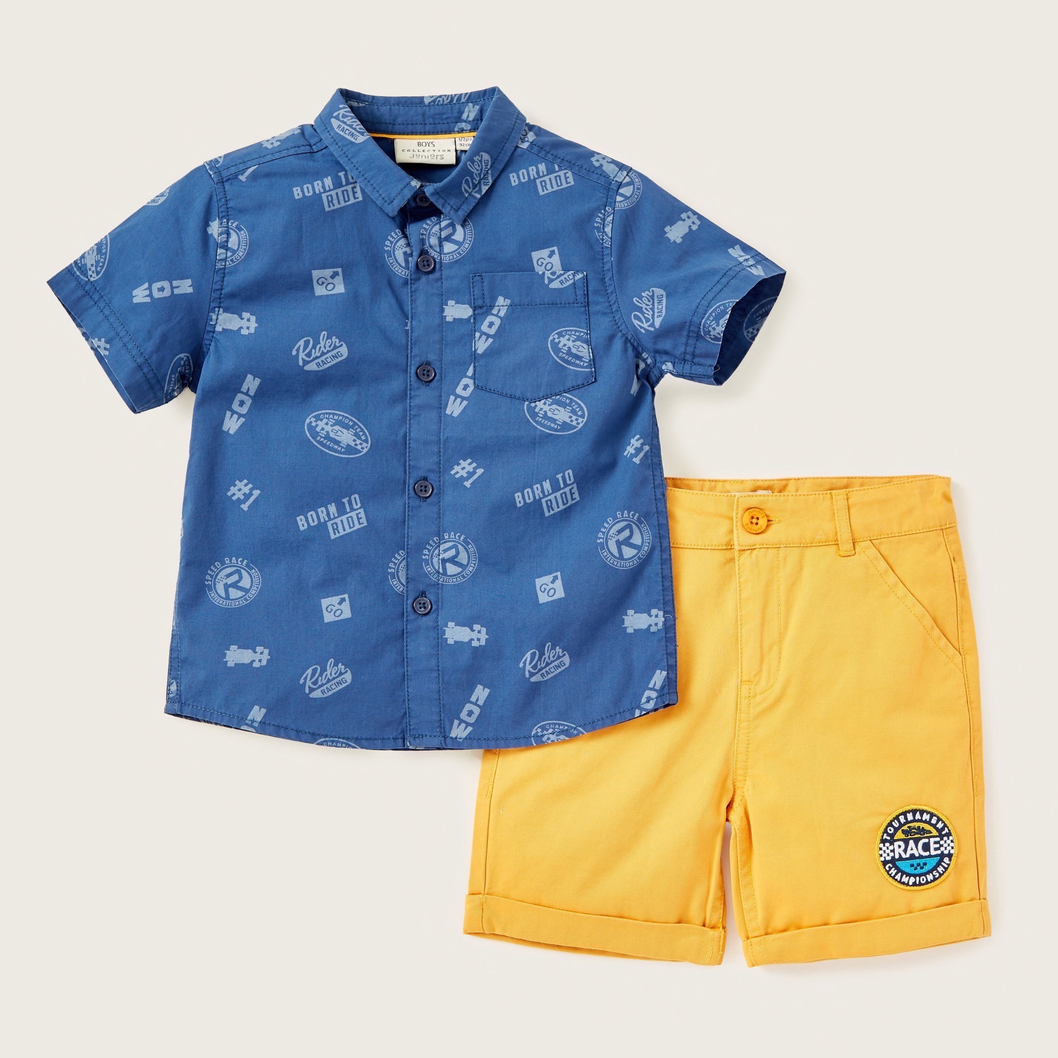 طقم شورت وقميص بطبعات من جونيورز-boys-clothing-setsandcoords-image-1