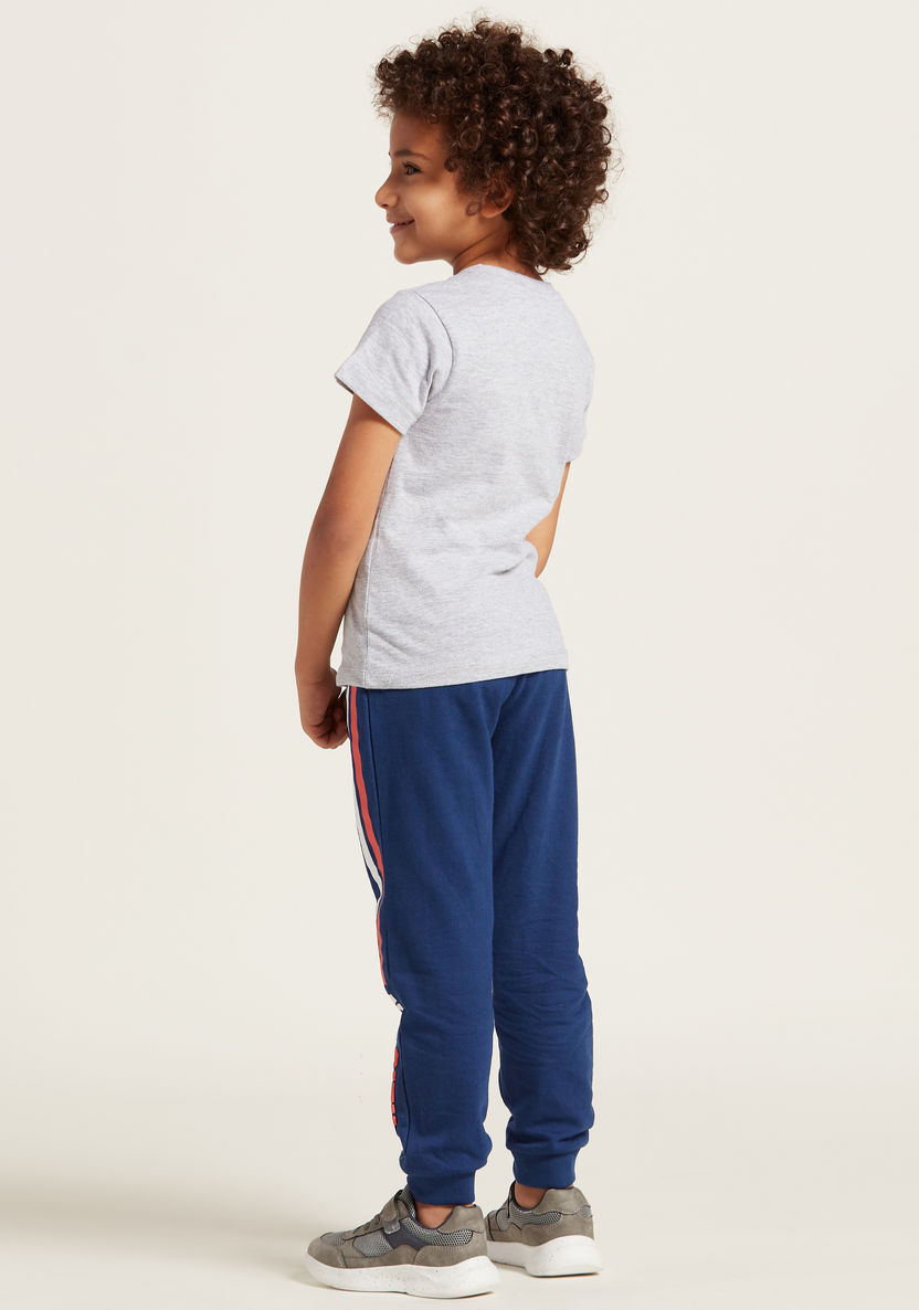 Juniors Printed Short Sleeves T-shirt and Jogger Set-Clothes Sets-image-3