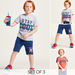 Juniors 3-Piece Round Neck T-shirt and Shorts Set-Clothes Sets-thumbnail-0