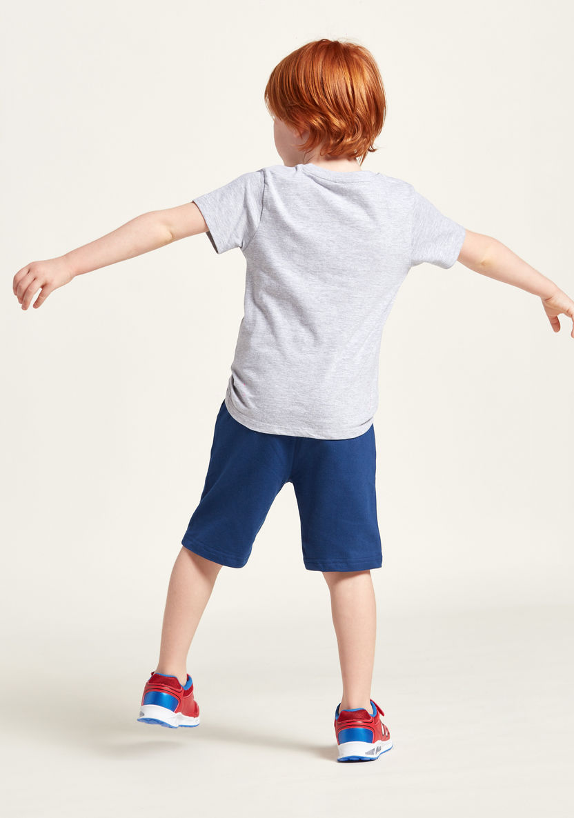 Juniors 3-Piece Round Neck T-shirt and Shorts Set-Clothes Sets-image-2