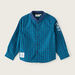Juniors Chequered Shirt with Mandarin Collar and Long Sleeves-Shirts-thumbnail-0
