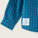 Juniors Chequered Shirt with Mandarin Collar and Long Sleeves-Shirts-thumbnail-1