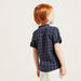 Juniors Chequered Shirt with Short Sleeves and Spread Collar-Shirts-thumbnail-3