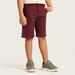 Juniors Solid Shorts with Button Closure and Pockets-Shorts-thumbnail-2
