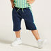 Juniors Striped Round Neck T-shirt and Shorts Set-Clothes Sets-thumbnail-1
