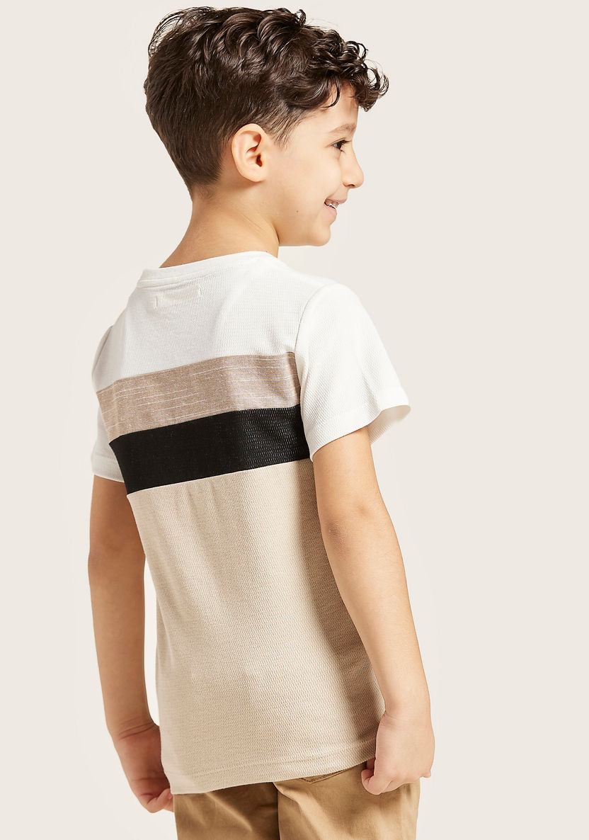 Eligo Printed T-shirt with Round Neck and Short Sleeves-T Shirts-image-3
