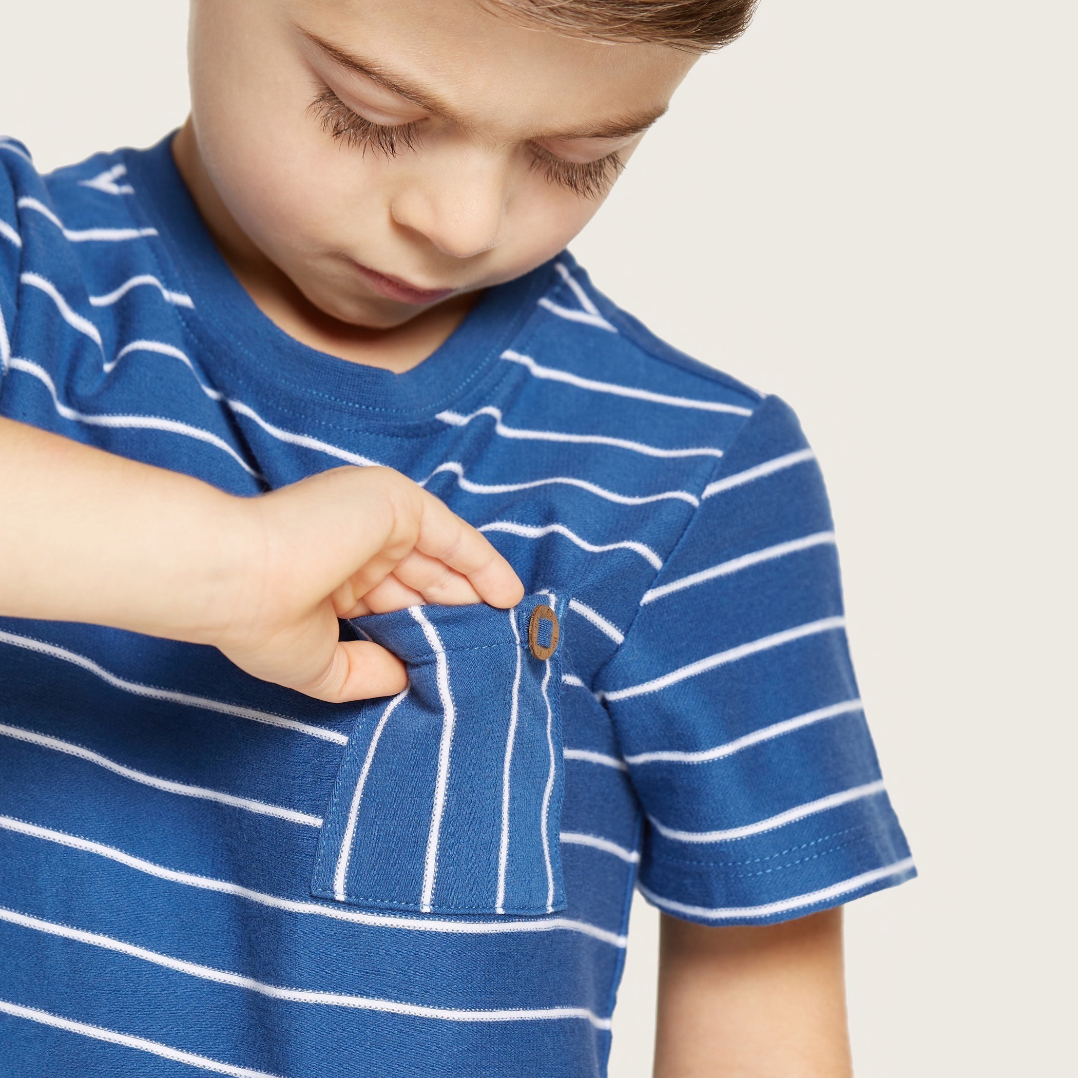Eligo Striped Round Neck T-shirt with Short Sleeves-boys-clothing-tshirtsandpolos-image-3