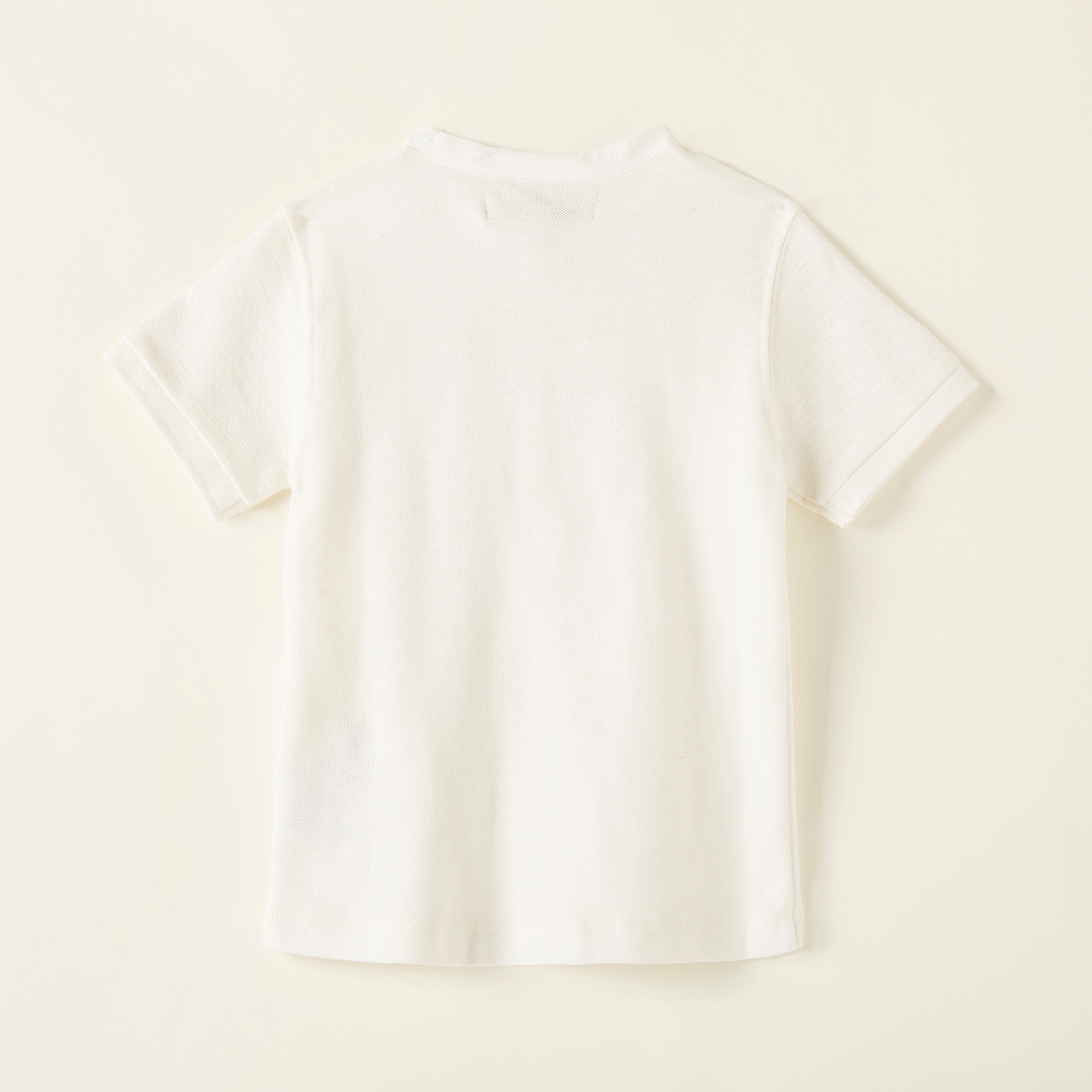 Eligo Solid Henley Neck T-shirt with Short Sleeves-boys-clothing-tshirtsandpolos-image-3