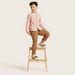 Eligo Striped Shirt with Mandarin Collar and Long Sleeves-Shirts-thumbnail-0