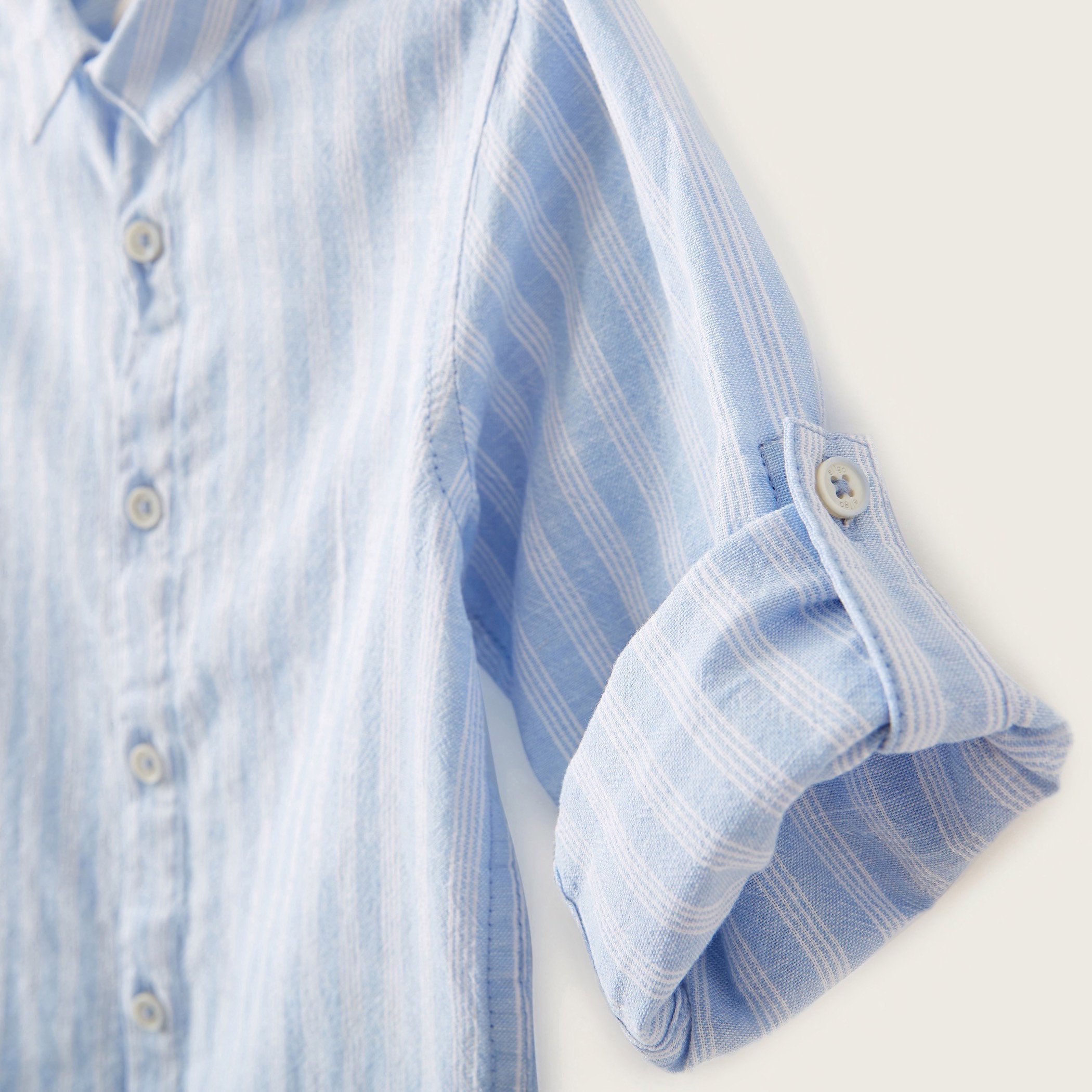 Eligo Striped Shirt with Long Sleeves and Collar-boys-clothing-shirts-image-2