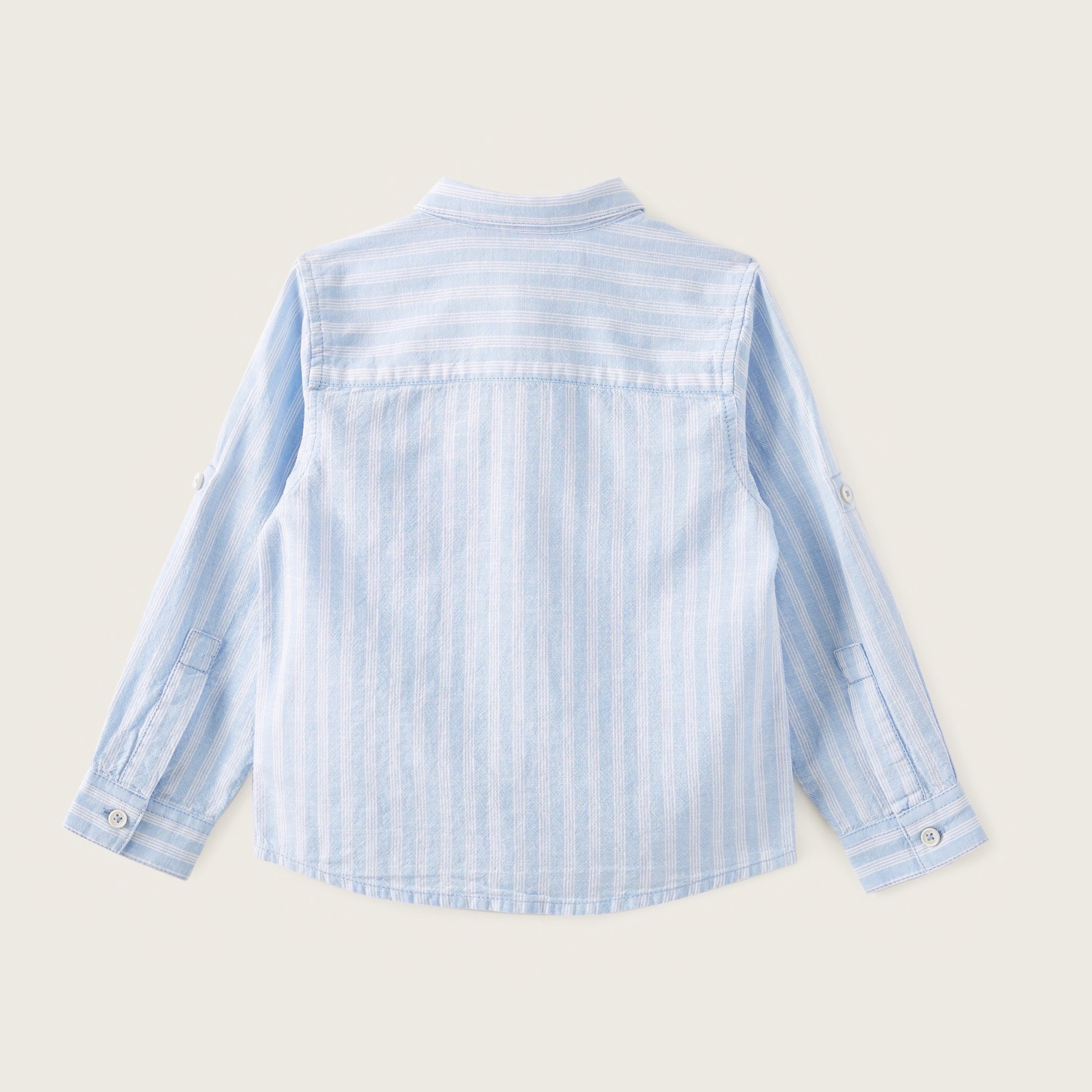 Eligo Striped Shirt with Long Sleeves and Collar-boys-clothing-shirts-image-3