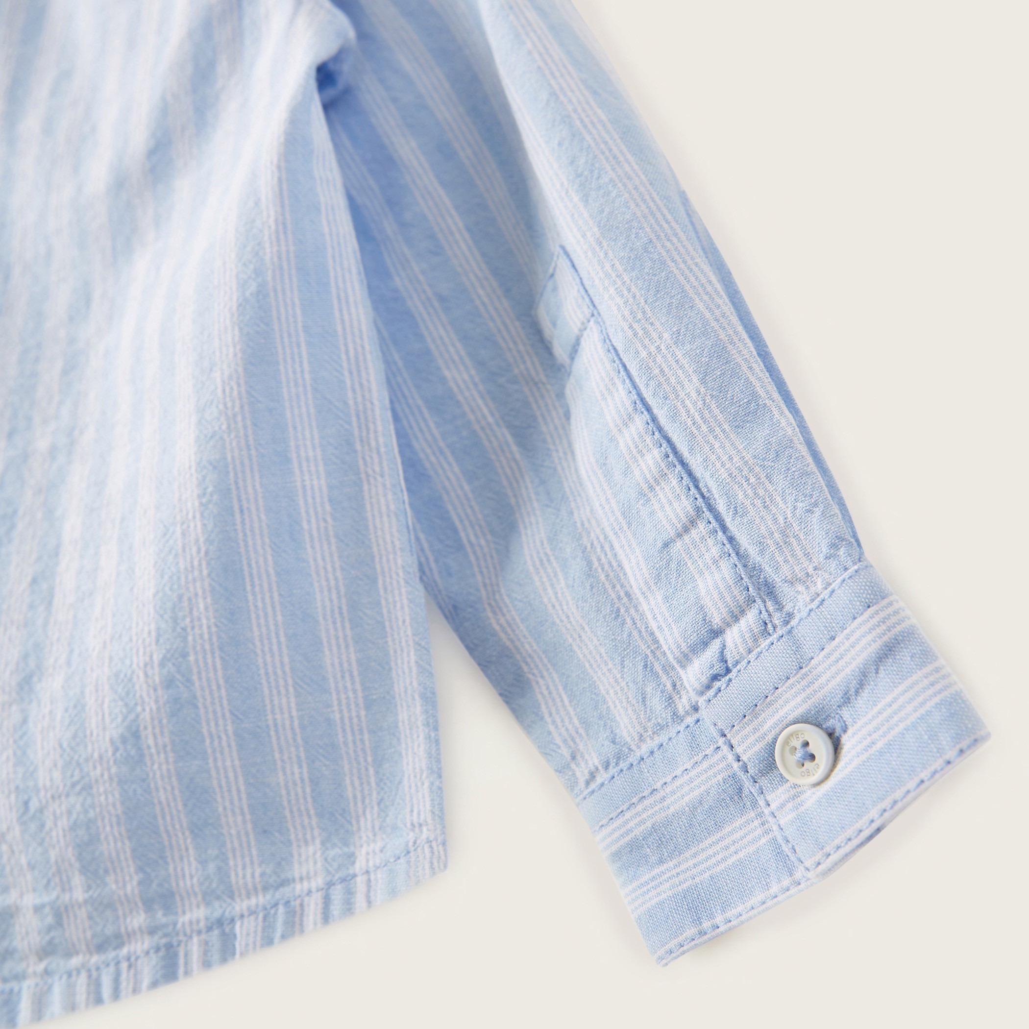 Eligo Striped Shirt with Long Sleeves and Collar-boys-clothing-shirts-image-4