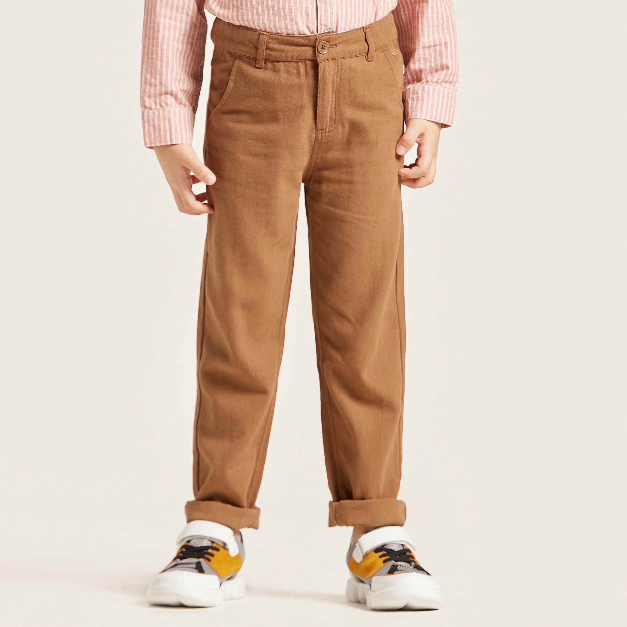 بنطلون منسوج بجيوب وزر إغلاق من إليجو-boys-clothing-bottoms-trousers-image-2