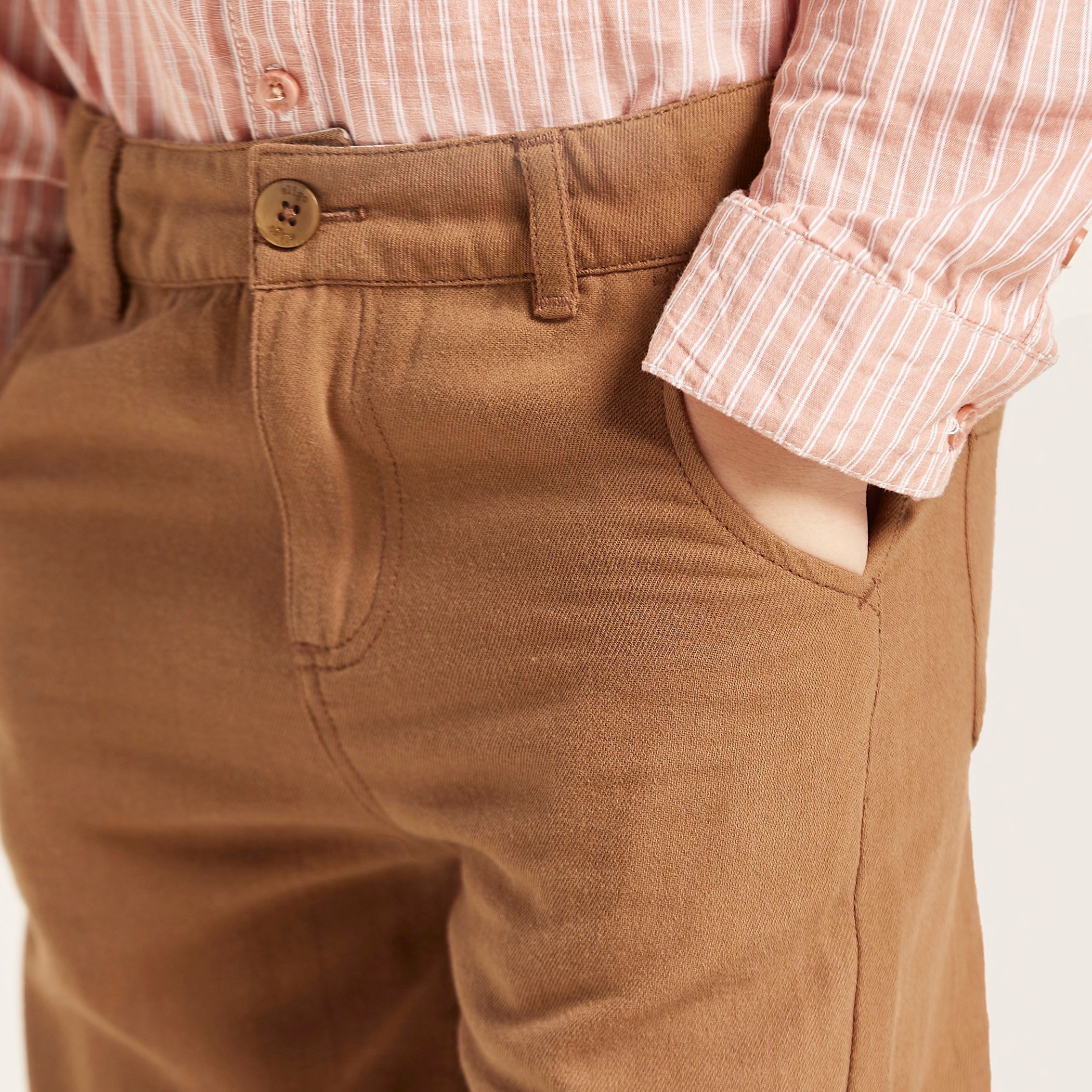 بنطلون منسوج بجيوب وزر إغلاق من إليجو-boys-clothing-bottoms-trousers-image-3
