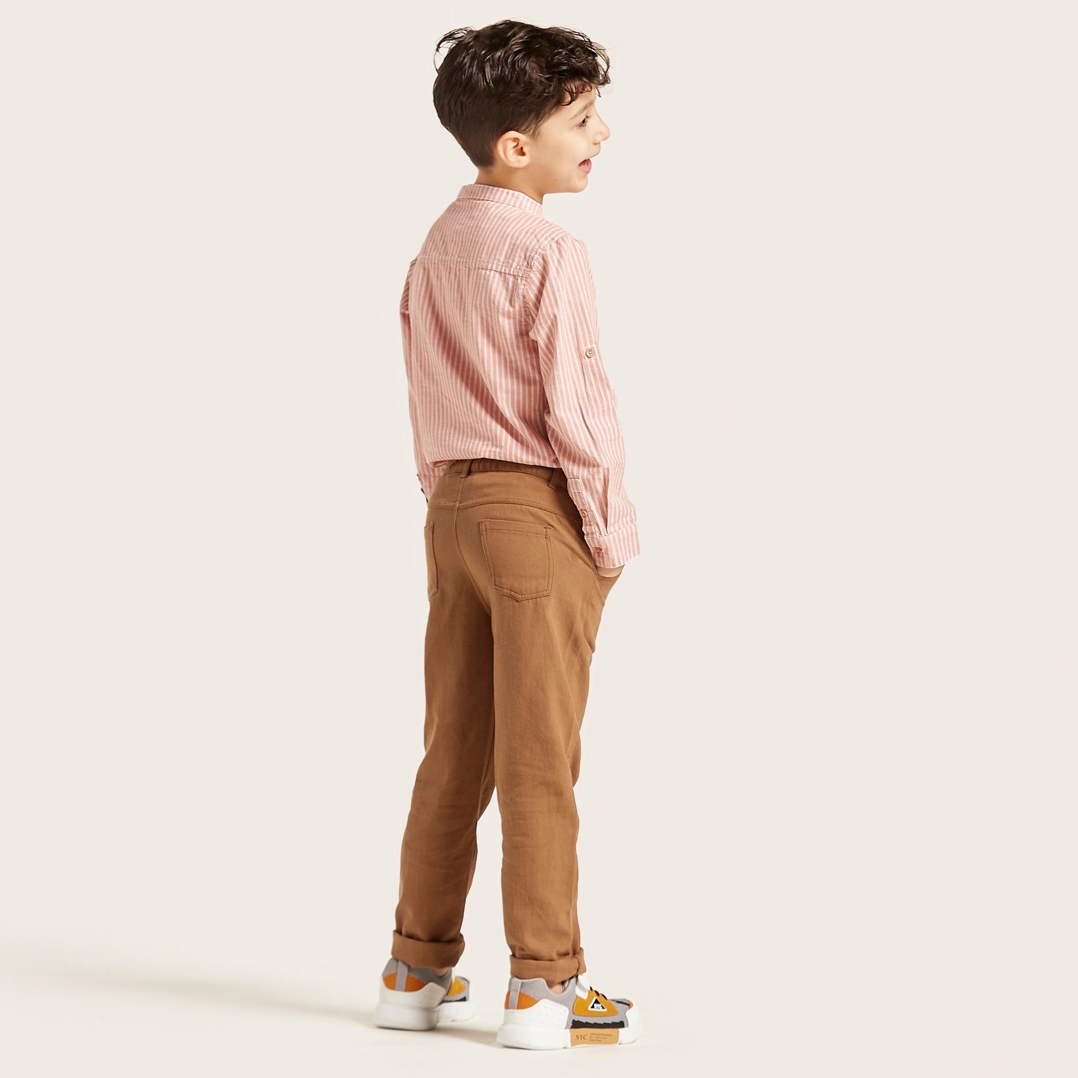 بنطلون منسوج بجيوب وزر إغلاق من إليجو-boys-clothing-bottoms-trousers-image-4