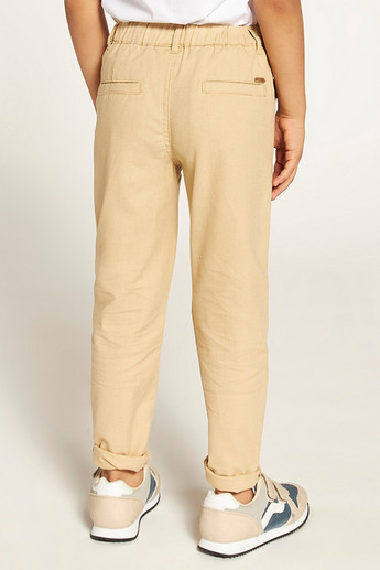 Eligo Solid Woven Pants with Drawstring Closure