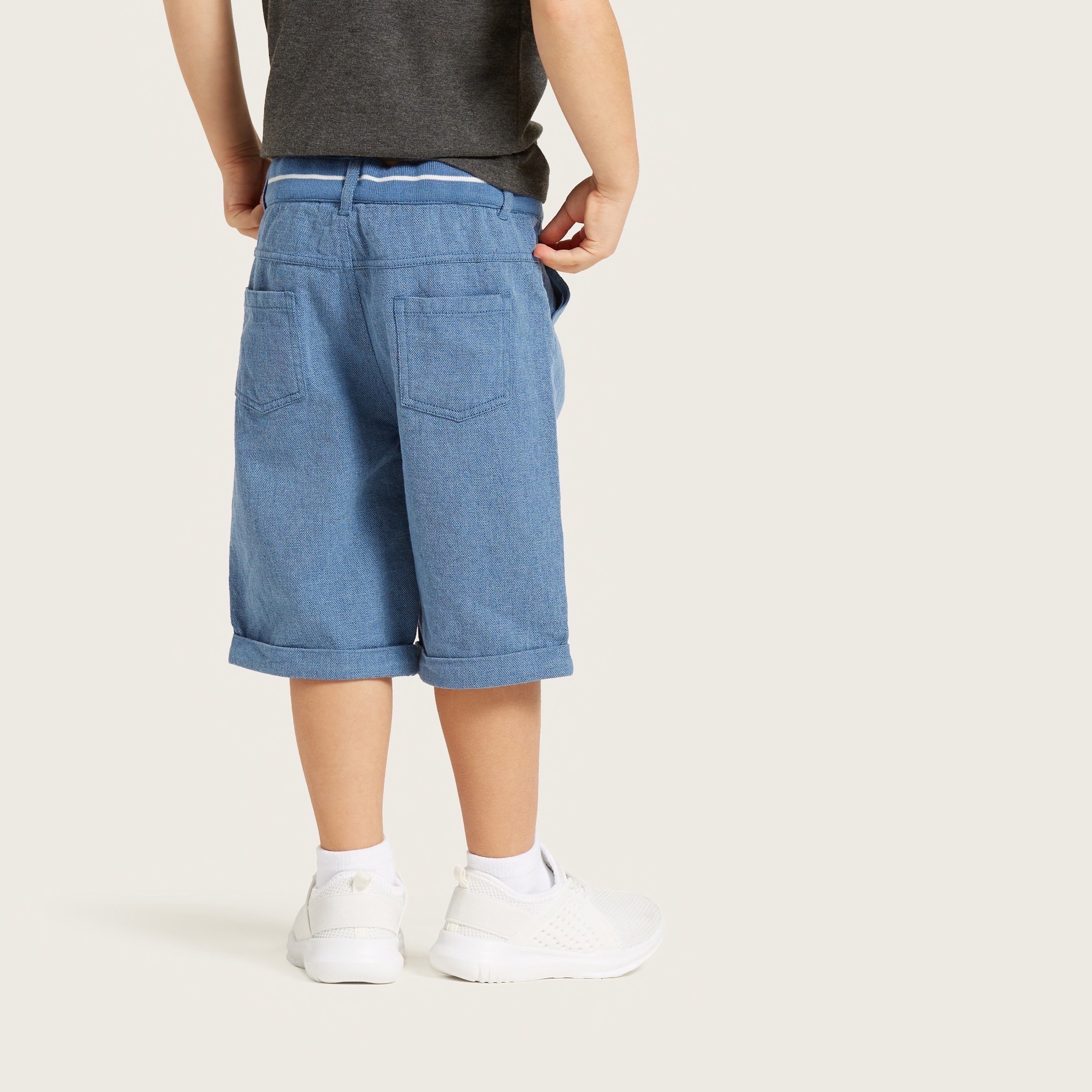 شورت منسوج سادة بزر إغلاق-baby-boys-clothing-bottoms-shorts-image-5