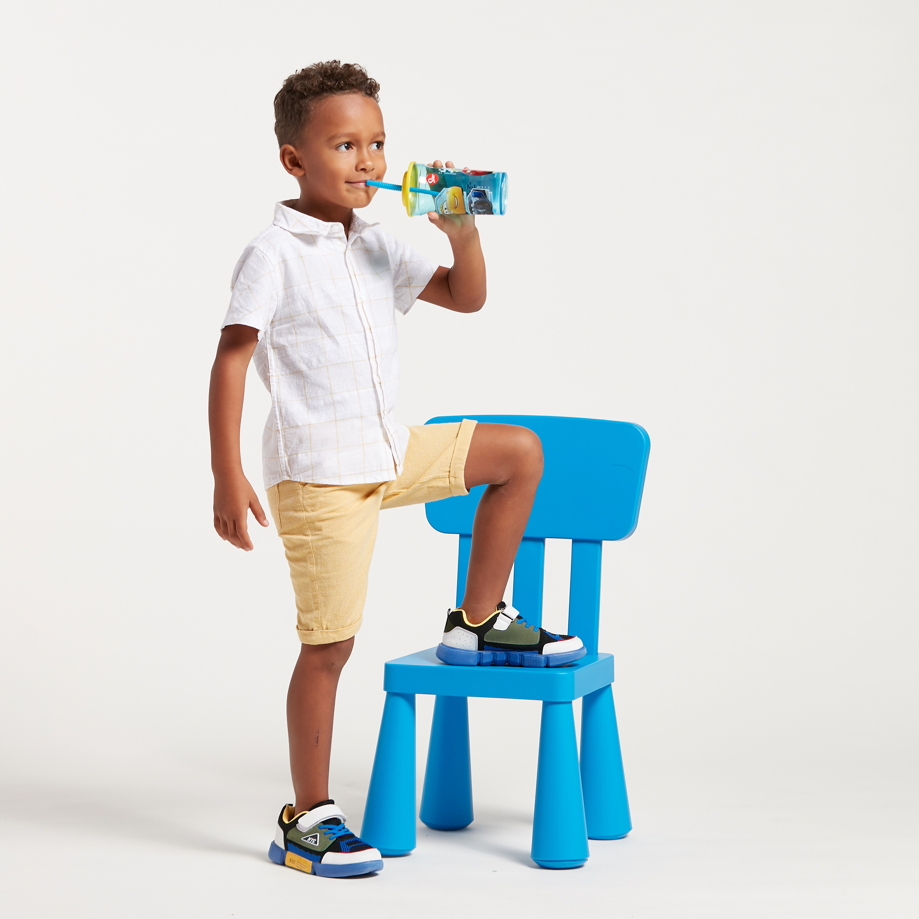 شورت منسوج سادة بجيوب وخصر برباط-baby-boys-clothing-bottoms-shorts-image-1