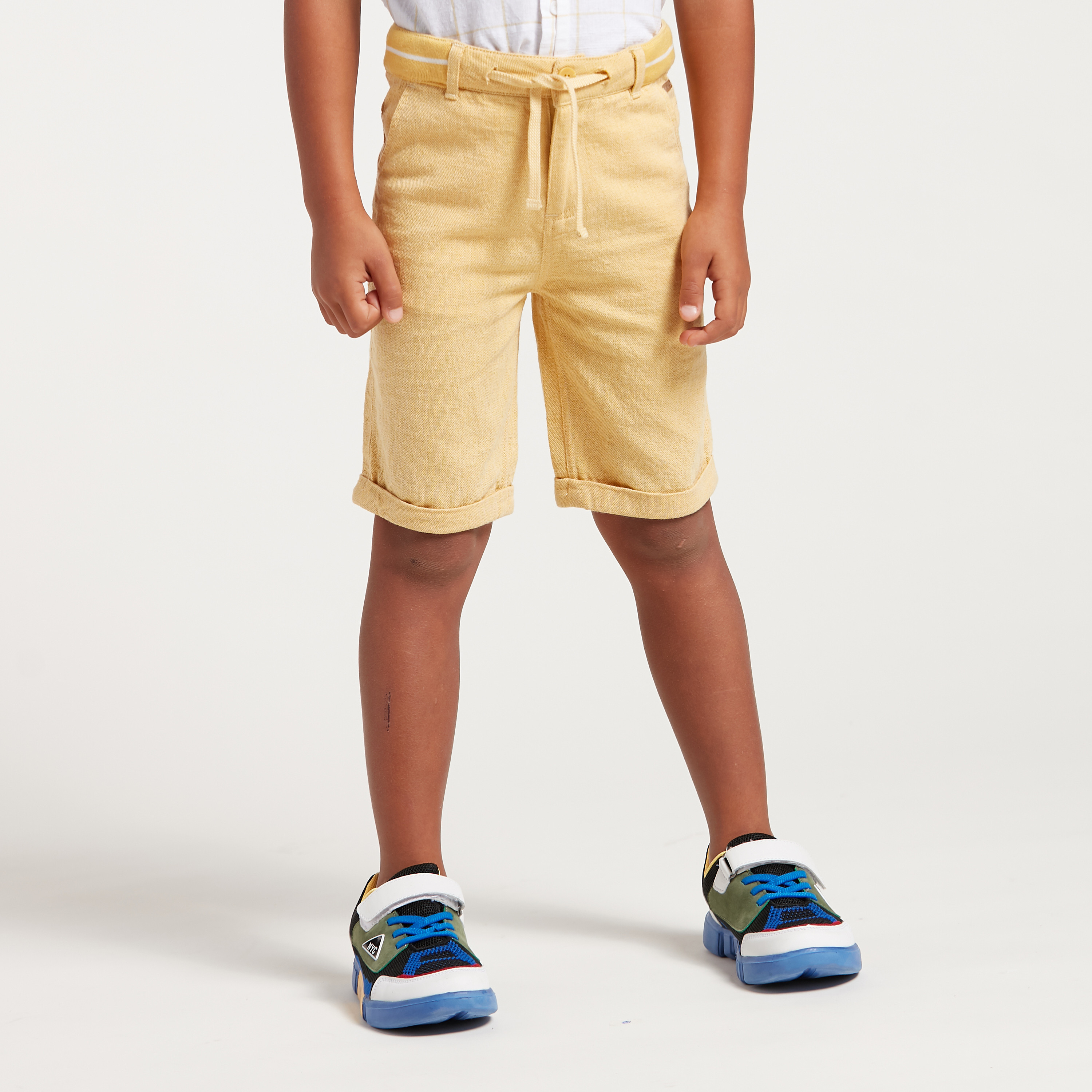 شورت منسوج سادة بجيوب وخصر برباط-baby-boys-clothing-bottoms-shorts-image-3