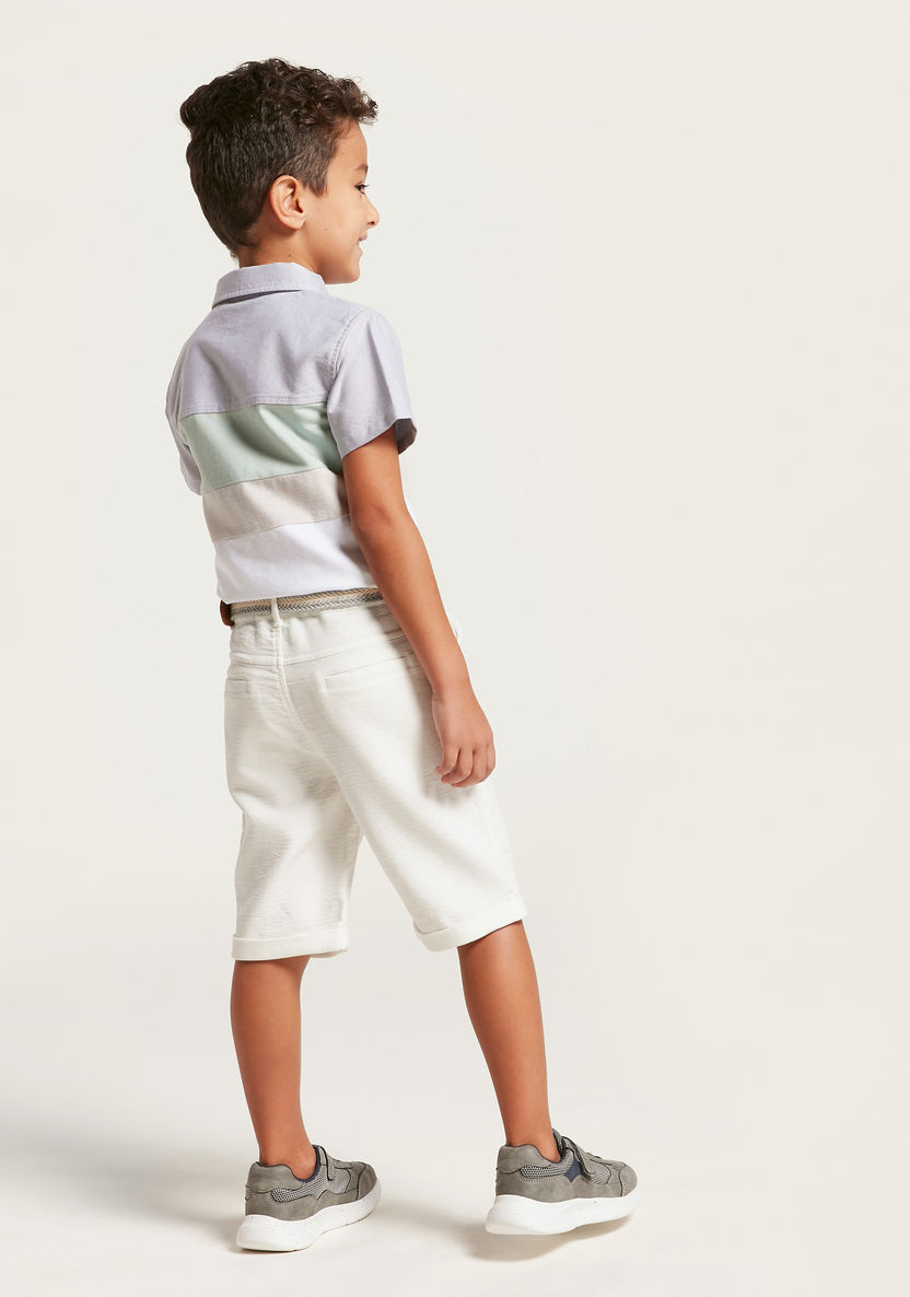 Textured Shorts with Pockets-Shorts-image-3