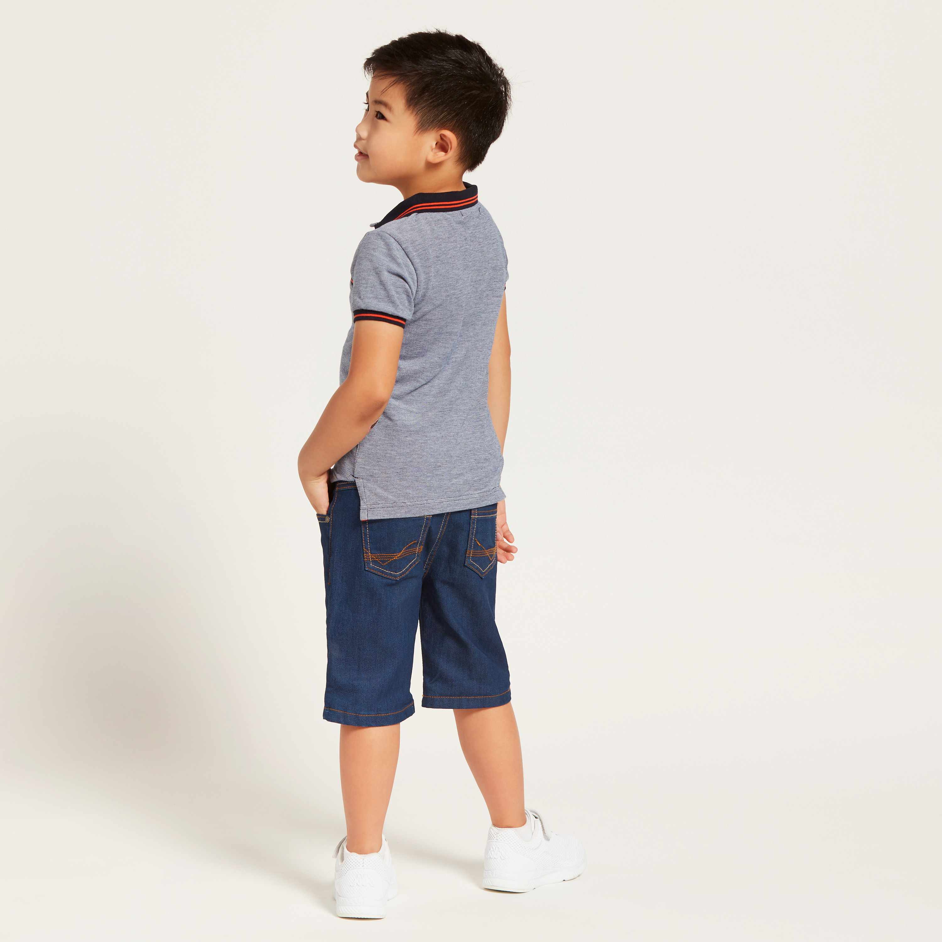 Eligo Solid Shorts with Pockets and Button Closure-baby-boys-clothing-bottoms-shorts-image-4