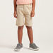 Eligo Solid Shorts with Pockets and Button Closure-Shorts-thumbnail-2