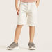 Eligo Solid Shorts with Pockets and Button Closure-Shorts-thumbnail-1