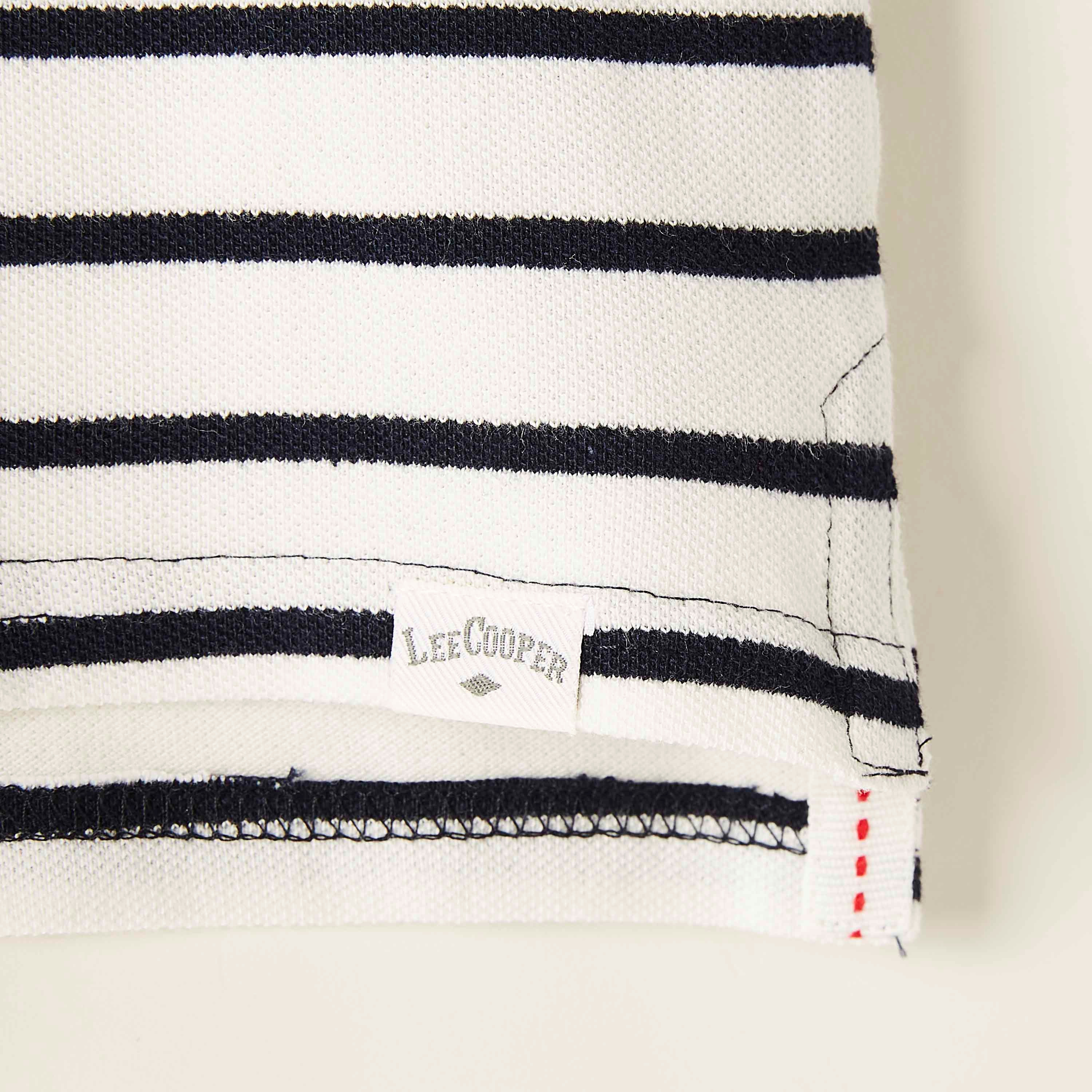 Lee Cooper Striped Polo T-shirt with Short Sleeves-boys-clothing-tshirtsandpolos-image-3