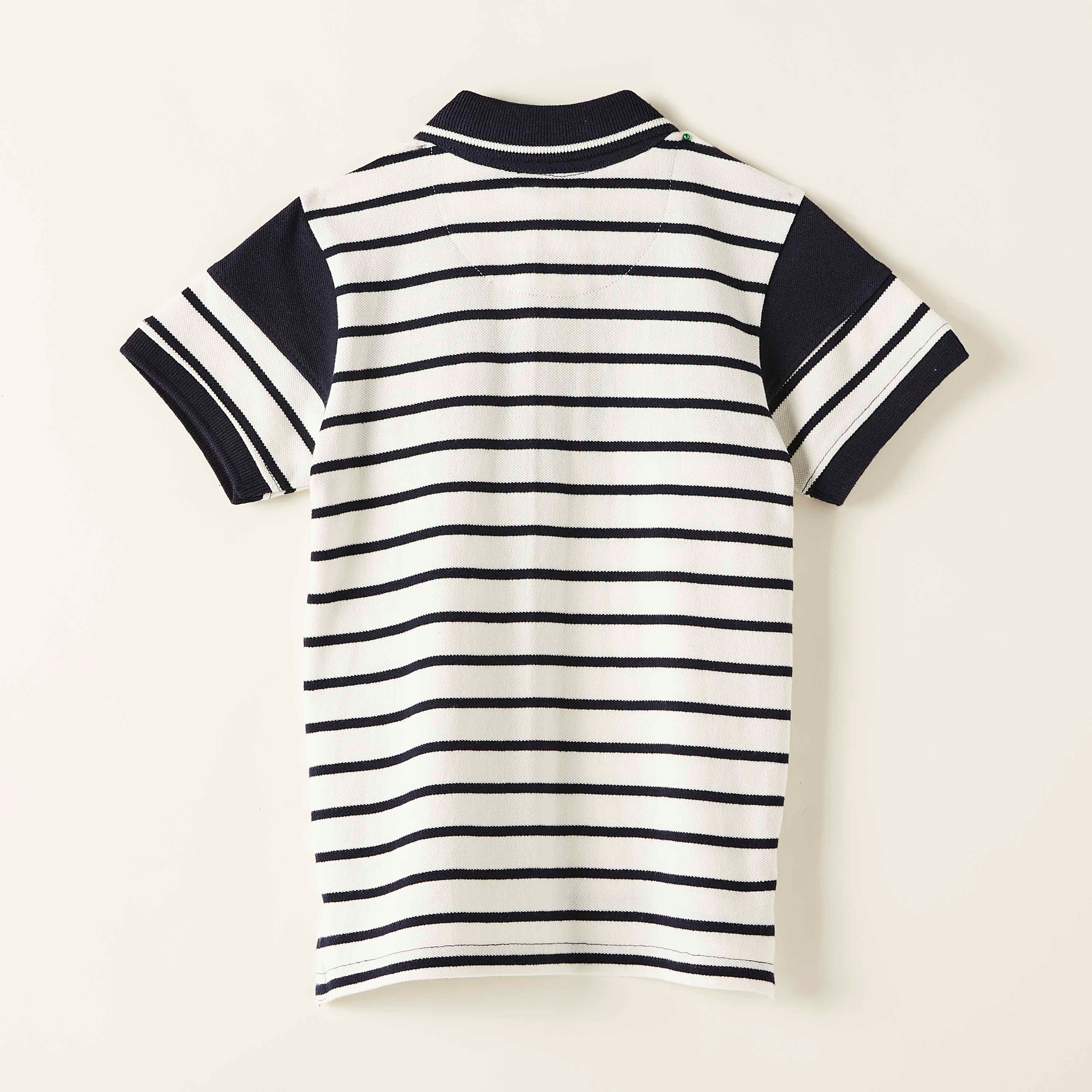 Lee Cooper Striped Polo T-shirt with Short Sleeves-boys-clothing-tshirtsandpolos-image-4