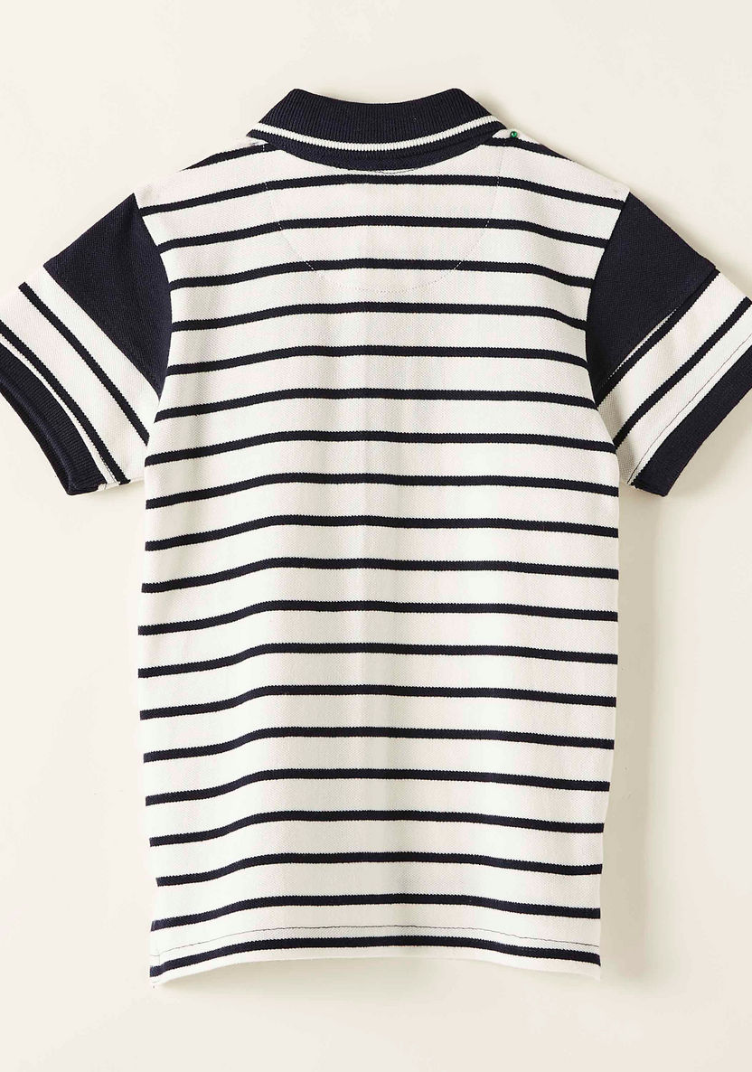 Lee Cooper Striped Polo T-shirt with Short Sleeves-T Shirts-image-3