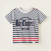 Lee Cooper Striped T-shirt with Round Neck and Short Sleeves-T Shirts-thumbnail-0