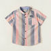 Lee Cooper Striped Short Sleeves Shirt with Pocket Detail-Shirts-thumbnail-0