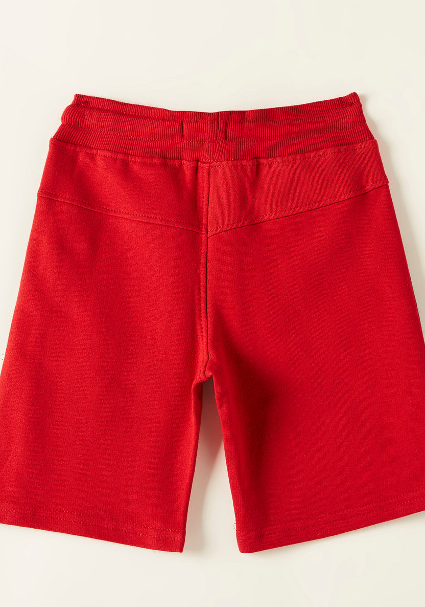 Lee Cooper Printed Shorts with Elasticated Drawstring Closure-Shorts-image-3