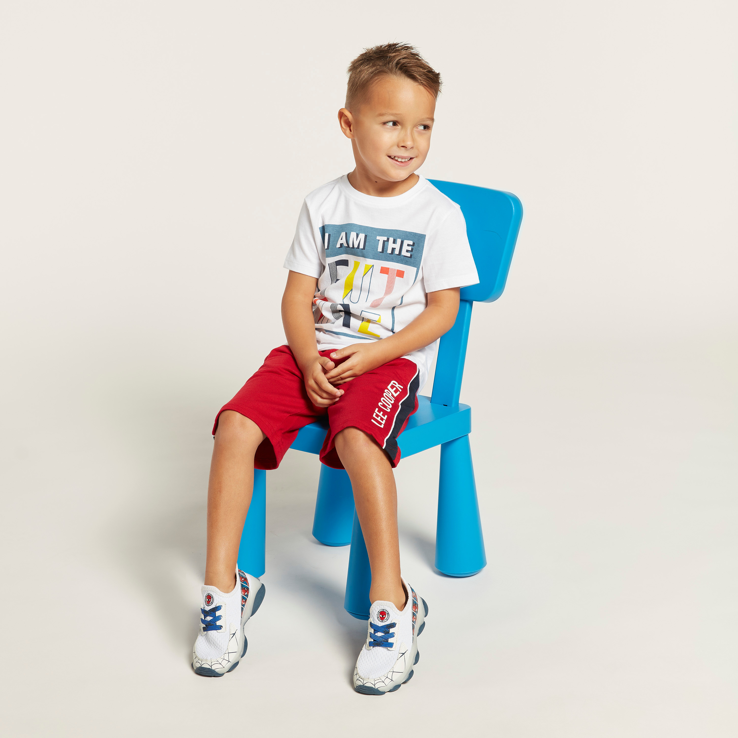 Lee Cooper Printed Knit Shorts with Drawstring and Pocket Detail-baby-boys-clothing-bottoms-shorts-image-1