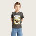 Disney Donald Duck Graphic Print Round Neck T-shirt with Short Sleeves-T Shirts-thumbnail-1