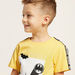 Batman Print Round Neck T-shirt with Short Sleeves-T Shirts-thumbnail-2