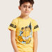 Garfield Graphic Print T-shirt with Short Sleeves-T Shirts-thumbnail-2
