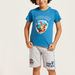 Printed Round Neck T-shirt and Shorts Set-Clothes Sets-thumbnail-2