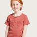 Solid Round Neck T-shirt with Short Sleeves-T Shirts-thumbnail-1