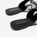 Celeste Women's Textured Slide Sandals with Cross Straps-Women%27s Flat Sandals-thumbnailMobile-2