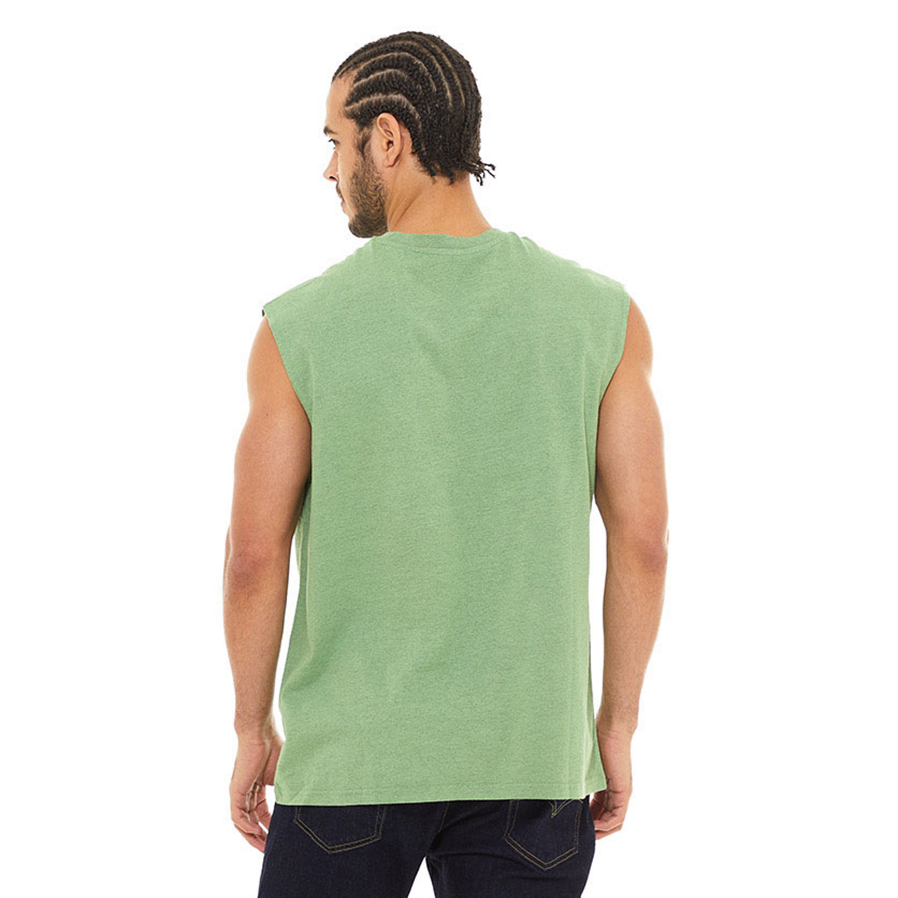 Levi's Men Green Plain Crew Neck Sleeveless Tank T-Shirt-men-clothing-tshirtsandpolos-tshirts-image-2