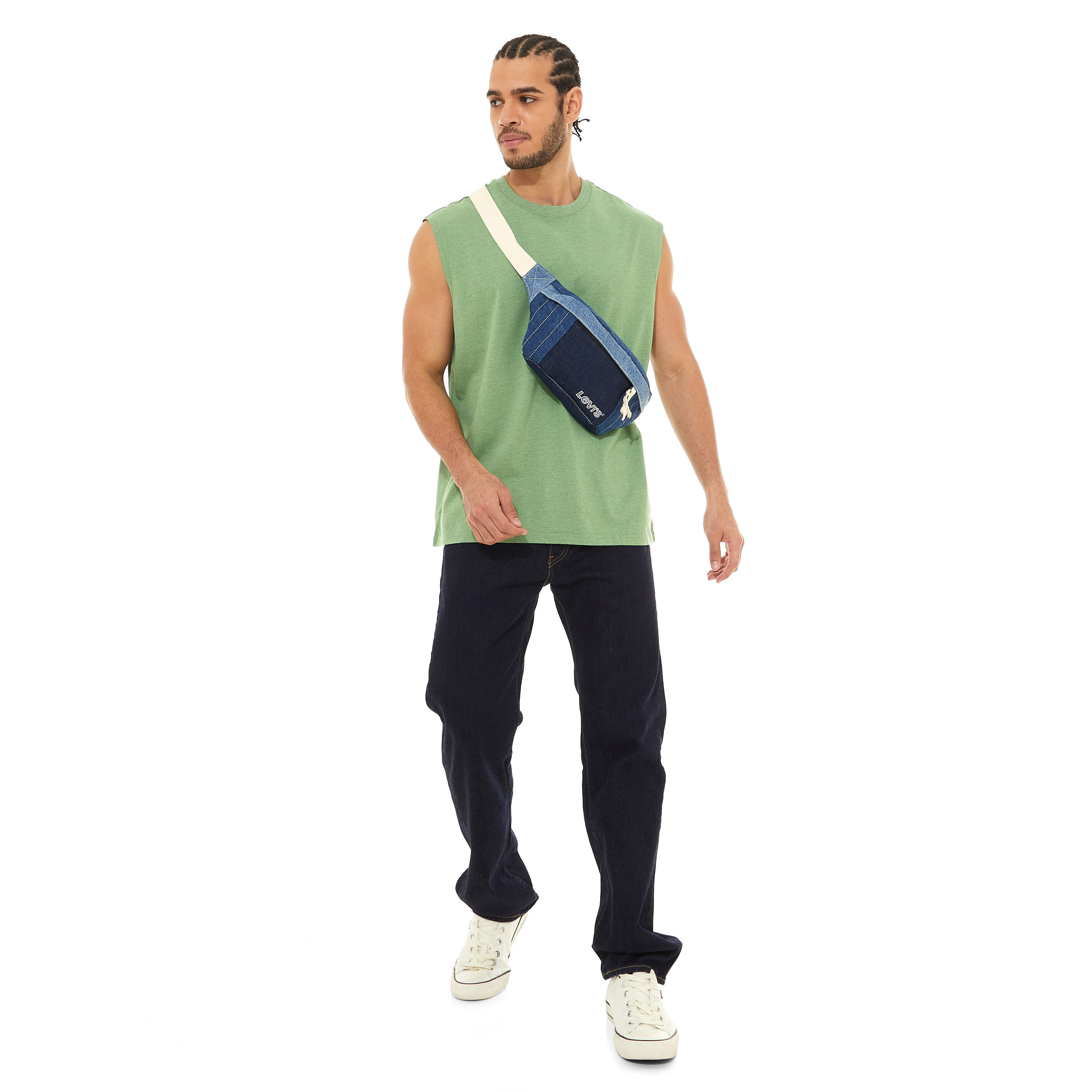 Levi's Men Green Plain Crew Neck Sleeveless Tank T-Shirt-men-clothing-tshirtsandpolos-tshirts-image-5