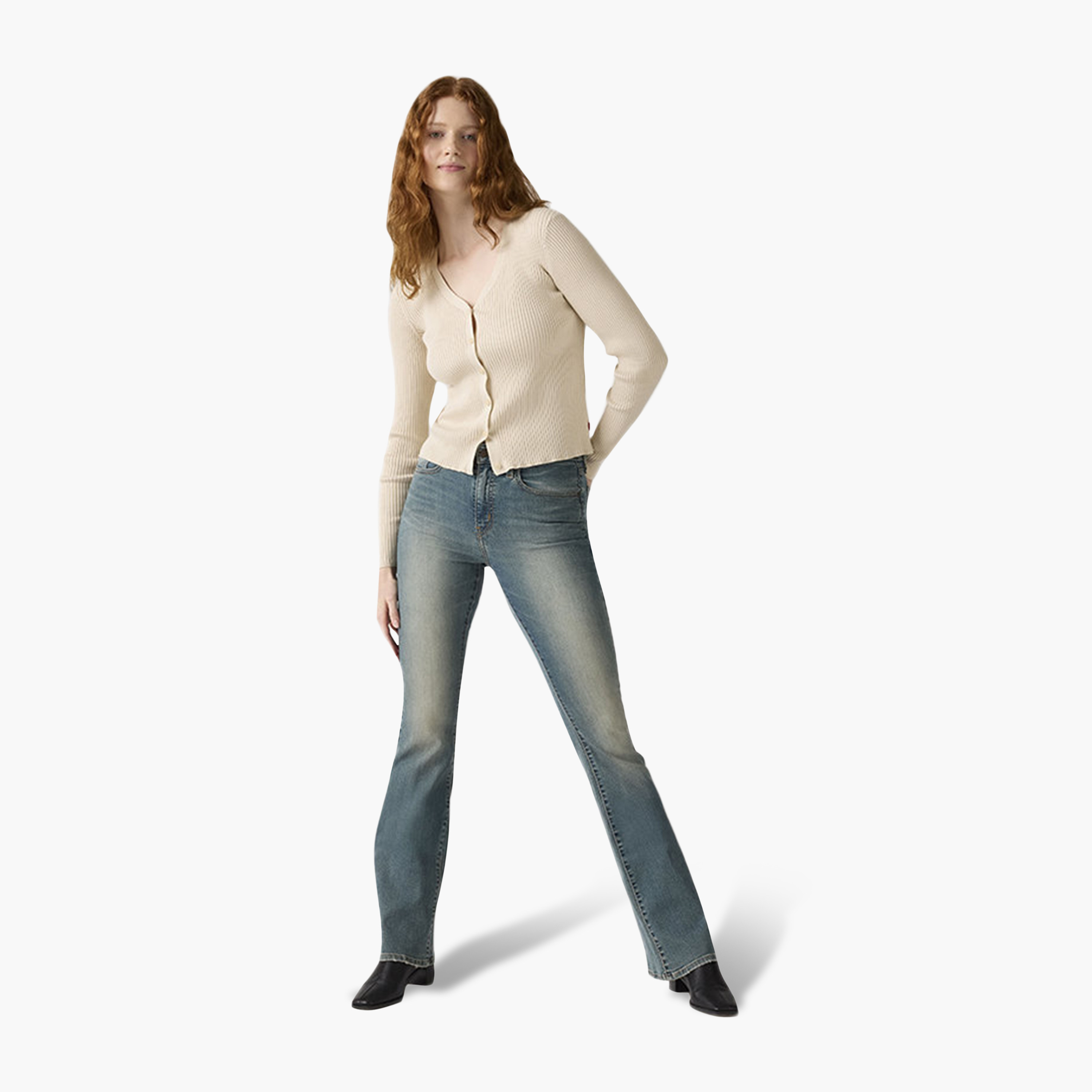 Levi's 726 Flare Fit Blue Washed Women's Jeans Inseam 30-women-clothing-bottoms-jeans-image-2